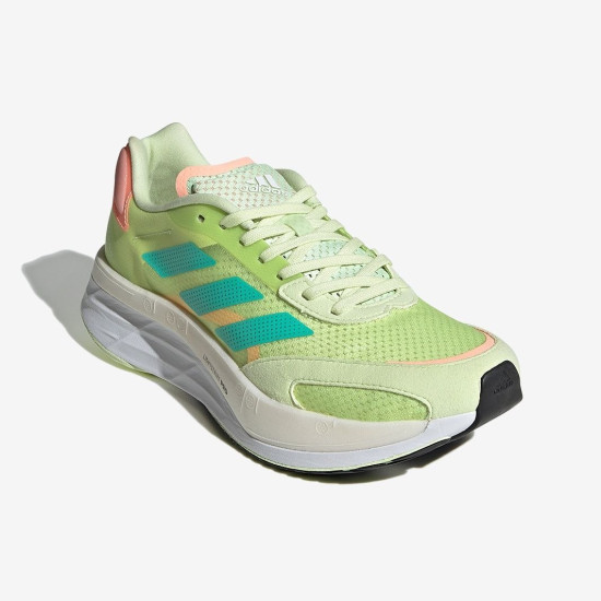 Sepatu Lari Womens Adidas Adizero Boston 10 Almost Lime Mint Rush Light Flash Orange GY0906