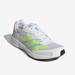 Sepatu Lari Womens Adidas Adizero Adios 6 Ftwr White Pulse Lime Light Flash Orange GY0910