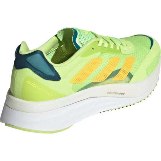 Sepatu Lari Adidas Adizero Boston 10 Pulse Lime Flash Orange Real Teal GY0927-6