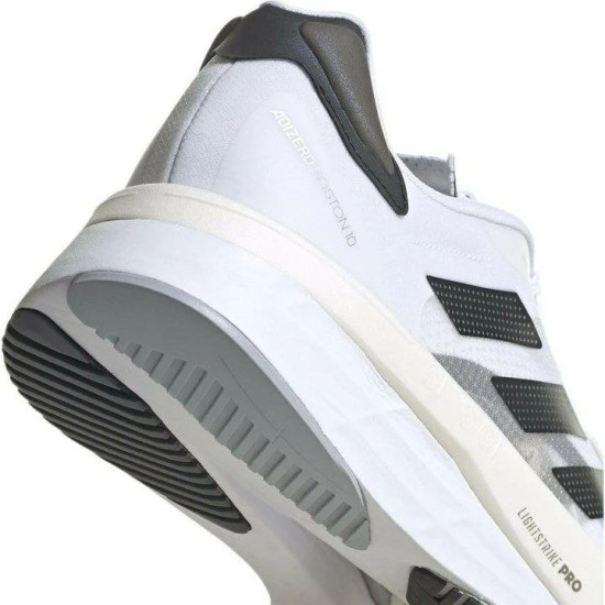 Sepatu Lari Adidas Adizero Boston 10 Boost White Core Black Silver GY0928-6.5