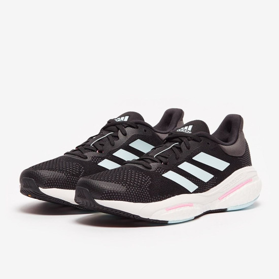 Sepatu Lari Womens Adidas Solar Glide 5 Core Black Almost Blue Beam Pink GY3485