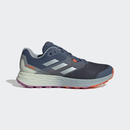 Sepatu Lari Adidas Terrex Two Flow Wonder Steel Magic Grey Met Impact Orange GY6145