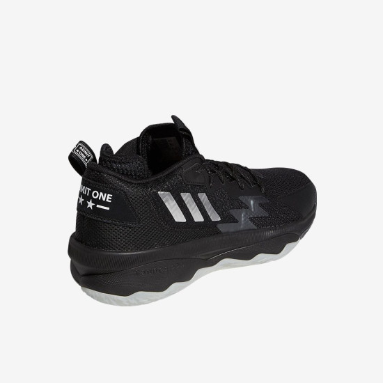 Sepatu Basket Adidas Dame 8 Core Black Silver Metallic Grey Six GY6461