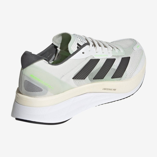 Sepatu Lari Adidas Adizero Boston 11 Crystal White Night Met Linen Green GY8407