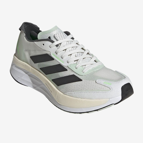 Sepatu Lari Adidas Adizero Boston 11 Crystal White Night Met Linen Green GY8407