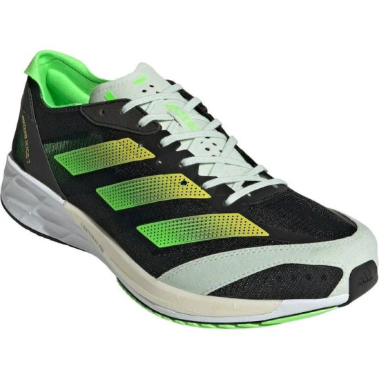 Sepatu Lari Adidas Adizero Adios 7 Core Black Beam Yellow Solar Green GY8409-7