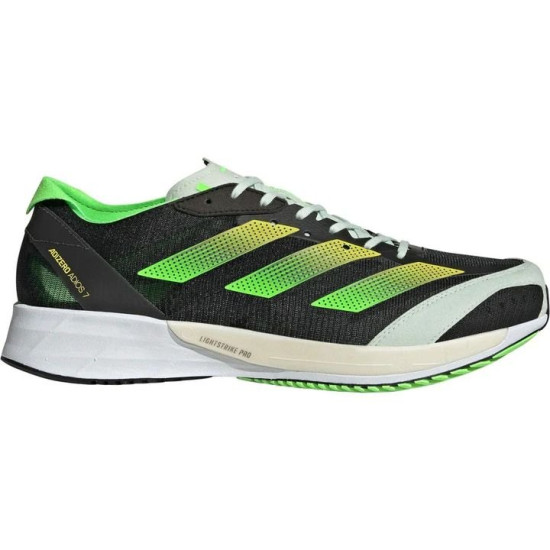 Sepatu Lari Adidas Adizero Adios 7 Core Black Beam Yellow Solar Green GY8409-7