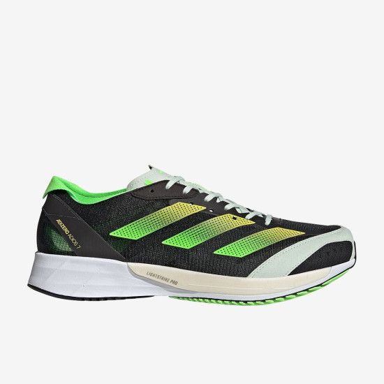 Sepatu Lari Adidas Adizero Adios 7 Core Black Beam Yellow Solar Green GY8409