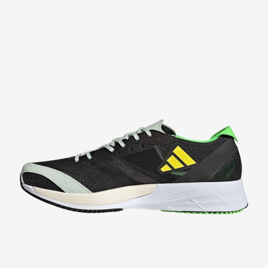 Sepatu Lari Adidas Adizero Adios 7 Core Black Beam Yellow Solar Green GY8409