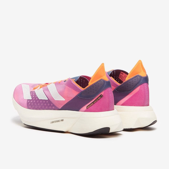 Sepatu Lari Adidas Adizero Adios Pro 3 Pulse Lilac Ftwr White Solar Orange GY8411