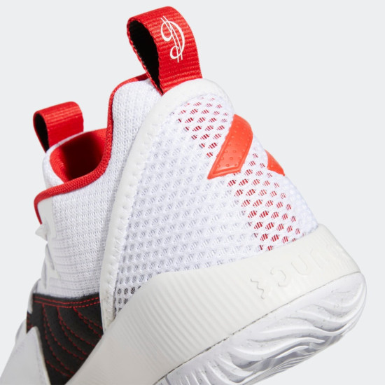 Sepatu Basket Adidas Dame Certified Footwear White Vivid Red Dash Grey GY8965