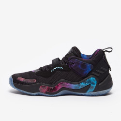 Sepatu Basket Adidas D.O.N Issue 3 Black Bright Cyactive Purple GZ5526