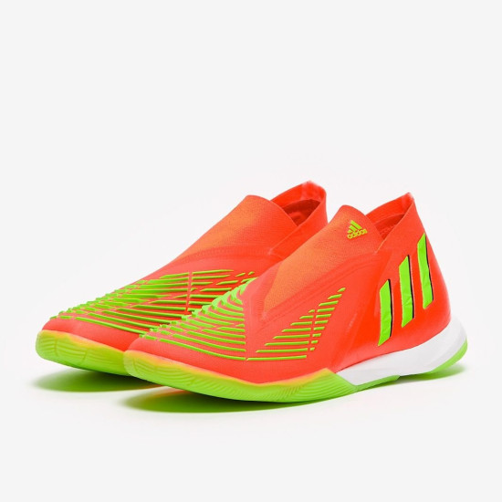 Sepatu Futsal Adidas Predator Edge.1 IN Solar Red Solar Green Core Black GZ6105