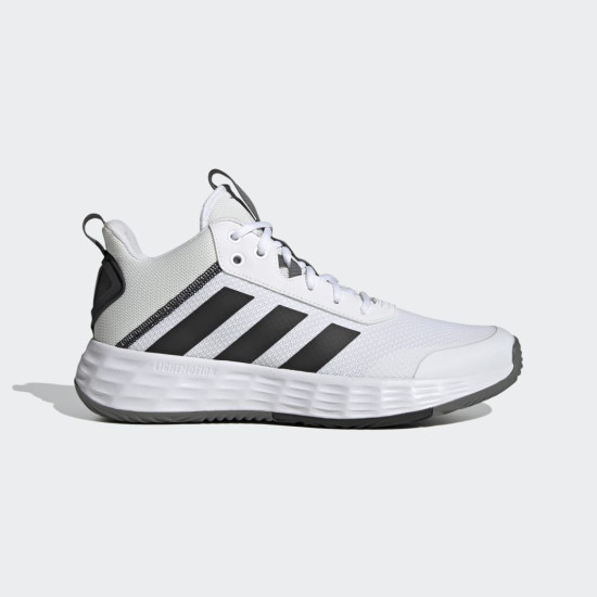 Sepatu Basket Adidas Own The Game 2.0 Footwear White Core Black Grey Four H00469