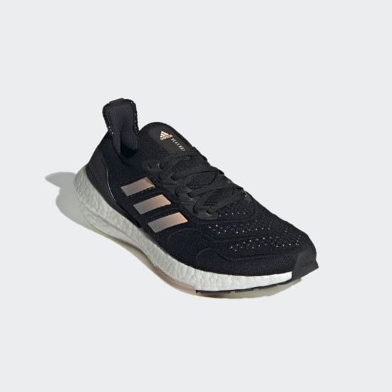 Sepatu Lari Womens Adidas Ultraboost 22 HEAT.RDY Core Black Clear Orange Crystal White H01174