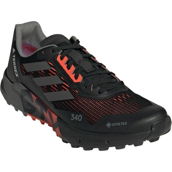 Sepatu Lari Adidas Terrex Agravic Flow 2 GTX Trail Core Black Grey Four White H03183-7.5