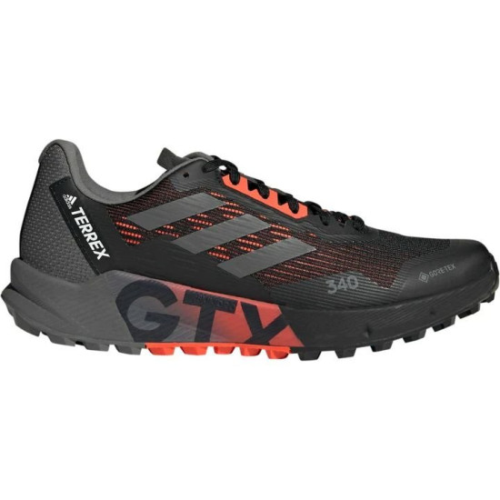 Sepatu Lari Adidas Terrex Agravic Flow 2 GTX Trail Core Black Grey Four White H03183-7.5