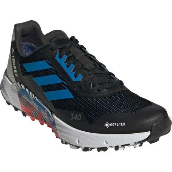 Sepatu Lari Adidas Terrex Agravic Flow 2.0 GTX Trail Core Black Blue Rush Turbo H03184-7 Sepatu Lari Adidas Terrex Agravic Flow 2.0 GTX Trail Core Black Blue Rush Turbo H03184-7