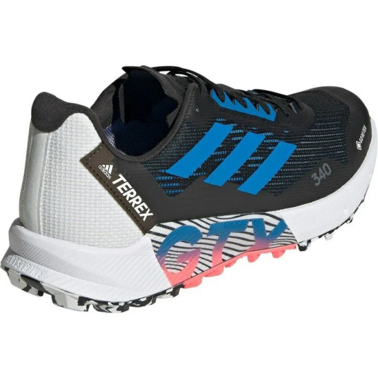 Sepatu Lari Adidas Terrex Agravic Flow 2.0 GTX Trail Core Black Blue Rush Turbo H03184-7 Sepatu Lari Adidas Terrex Agravic Flow 2.0 GTX Trail Core Black Blue Rush Turbo H03184-7