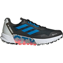 Sepatu Lari Adidas Terrex Agravic Flow 2.0 GTX Trail Core Black Blue Rush Turbo H03184-7