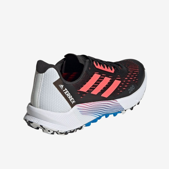 Sepatu Lari Womens Adidas Terrex Agravic Flow 2 Core Black Turbo Blue Rush H03190