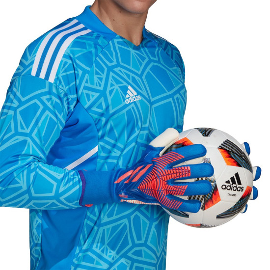 Sarung Tangan Kiper Adidas Predator Edge GL Pro Hi Res Blue Turbo H43775