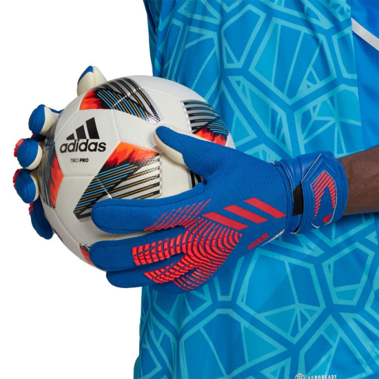 Sarung Tangan Kiper Adidas Predator EDGE GL League Hi Res Blue Turbo White H53732