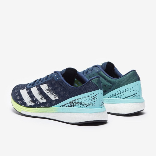 Sepatu Lari Womens Adidas Adizero Boston 9 Crew Navy Crystal White Clear Aqua H68743 Sepatu Lari Womens Adidas Adizero Boston 9 Crew Navy Crystal White Clear Aqua H68743