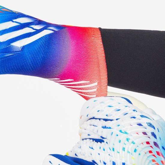 Sarung Tangan Kiper Adidas Predator GL Pro White White Bright Cyan HH8745 Sarung Tangan Kiper Adidas Predator GL Pro White White Bright Cyan HH8745
