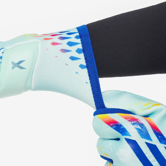 Sarung Tangan Kiper Adidas X GL Pro Clear Aqua Solar Yellow Power Blue HH8746 Sarung Tangan Kiper Adidas X GL Pro Clear Aqua Solar Yellow Power Blue HH8746