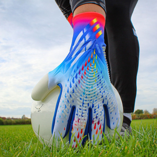Sarung Tangan Kiper Adidas Predator Pro Promo White Cyan HN6821 Sarung Tangan Kiper Adidas Predator Pro Promo White Cyan HN6821
