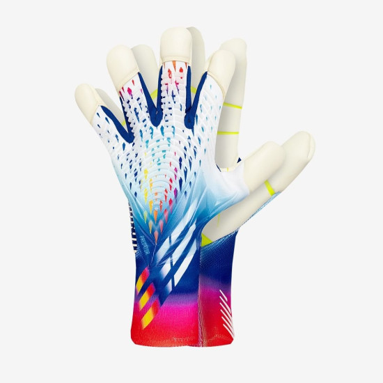 Sarung Tangan Kiper Adidas Predator GL Pro HYP White White Bright Cyan HN6824