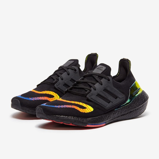 Sepatu Lari Adidas Ultraboost 22 Core Black Core Black Power Blue HQ0965