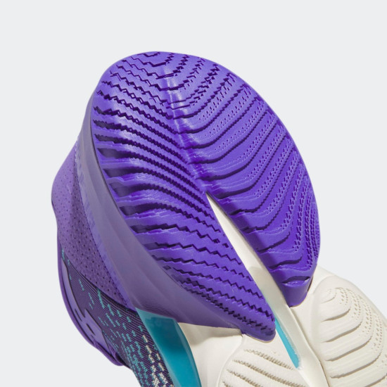 Sepatu Basket Adidas D.O.N Issue 4 Purple Rush Off White Clear Aqua HR0710