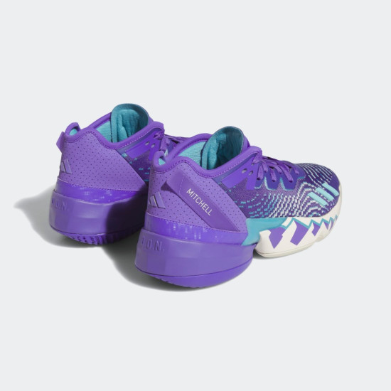 Sepatu Basket Adidas D.O.N Issue 4 Purple Rush Off White Clear Aqua HR0710