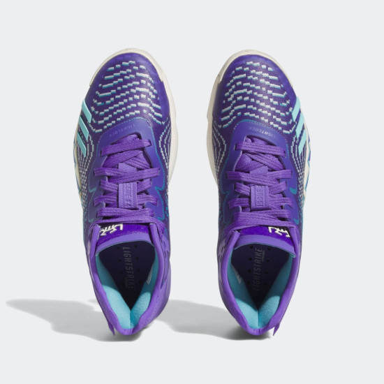 Sepatu Basket Adidas D.O.N Issue 4 Purple Rush Off White Clear Aqua HR0710