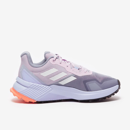 Sepatu Lari Womens Adidas Terrex Soulstride Silver Violet Crystal White Coral Fusion HR1190