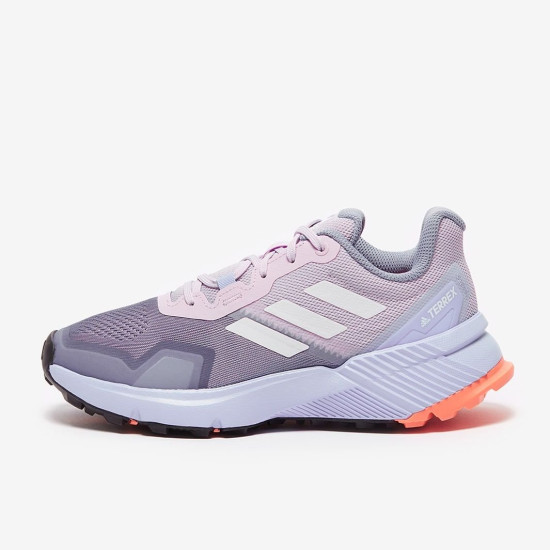 Sepatu Lari Womens Adidas Terrex Soulstride Silver Violet Crystal White Coral Fusion HR1190