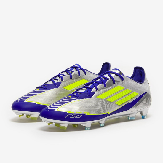 Sepatu Bola Adidas F50 Elite x Messi FG Silver Met Solar Yellow Lucid Blue IH0915 Sepatu Bola Adidas F50 Elite x Messi FG Silver Met Solar Yellow Lucid Blue IH0915