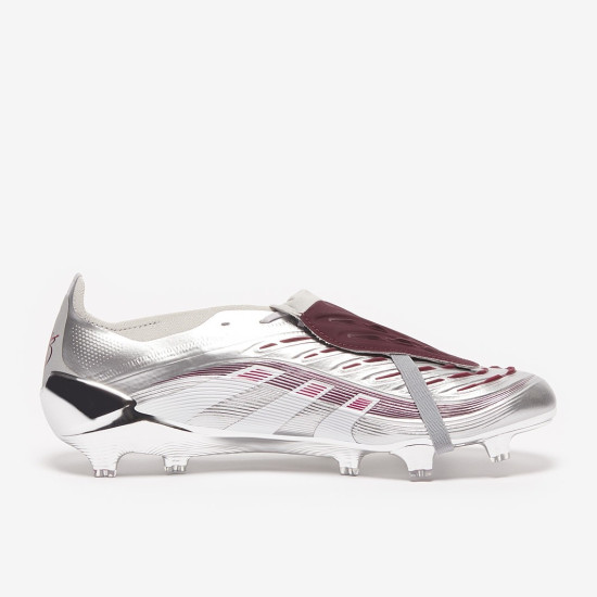 Sepatu Bola Adidas Predator Elite Tongue x Bellingham FG Silver Maroon IH0894 Sepatu Bola Adidas Predator Elite Tongue x Bellingham FG Silver Maroon IH0894
