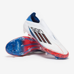 Sepatu Bola Adidas F50 Elite Laceless x Son FG White Black Bright Red JQ5071