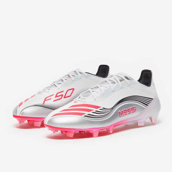 Sepatu Bola Adidas F50 Elite x Messi FG Ftwr White Lucid Red Silver Met JP5593