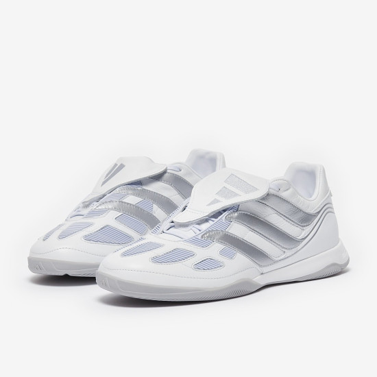 Sepatu Futsal Adidas Predator Precision Street Ftwr White Silver Met Grey Two JQ4224 Sepatu Futsal Adidas Predator Precision Street Ftwr White Silver Met Grey Two JQ4224
