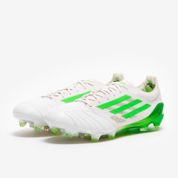 Sepatu Bola Adidas X 99 Speedportal leather.1 FG White Solar Green HP9130