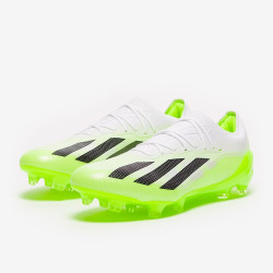 Sepatu Bola Adidas X Crazyfast.1 FG White Core Black Lucid Lemon HQ4516