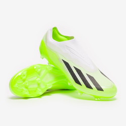 Sepatu Bola Adidas X Crazyfast.1 Laceless FG White Core Black Lucid Lemon GY7378