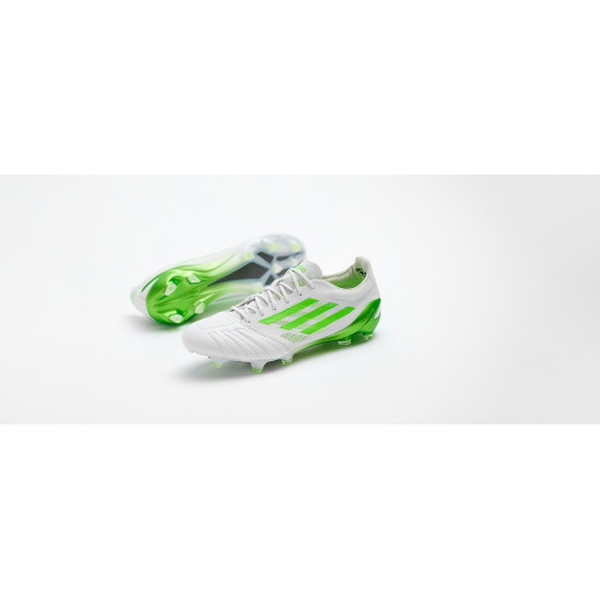 Sepatu Bola Adidas X 99 Speedportal leather.1 FG White Solar Green HP9130
