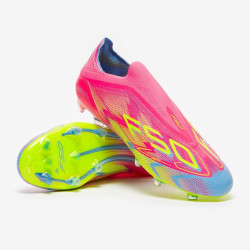 Sepatu Bola Adidas F50 Elite Laceless FG Lucid Pink Lucid Lemon Blue Fusion IE1212