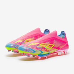 Sepatu Bola Adidas F50 FG Lucid Pink Lucid Lemon Blue Fusion JH6414
