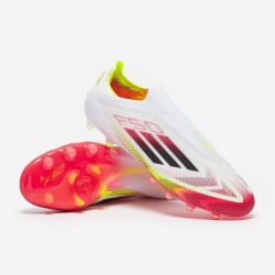 Sepatu Bola Adidas F50 Elite Laceless AG White Black Solar Yellow JI2839